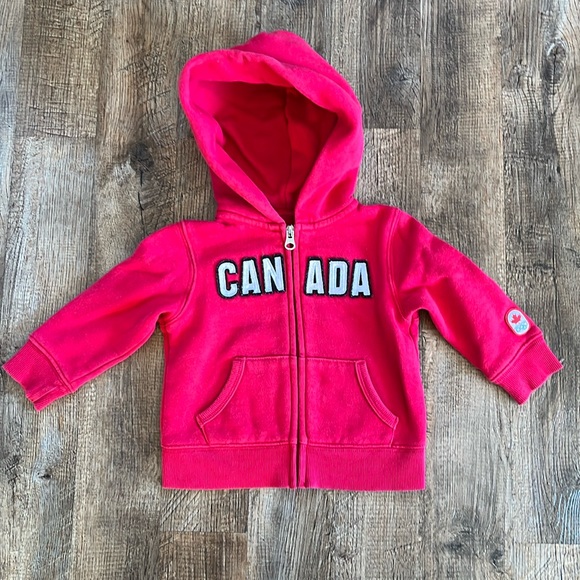 Hudson’s Bay Canada Zip Up Hoodie 6-12 Months - Picture 1 of 3